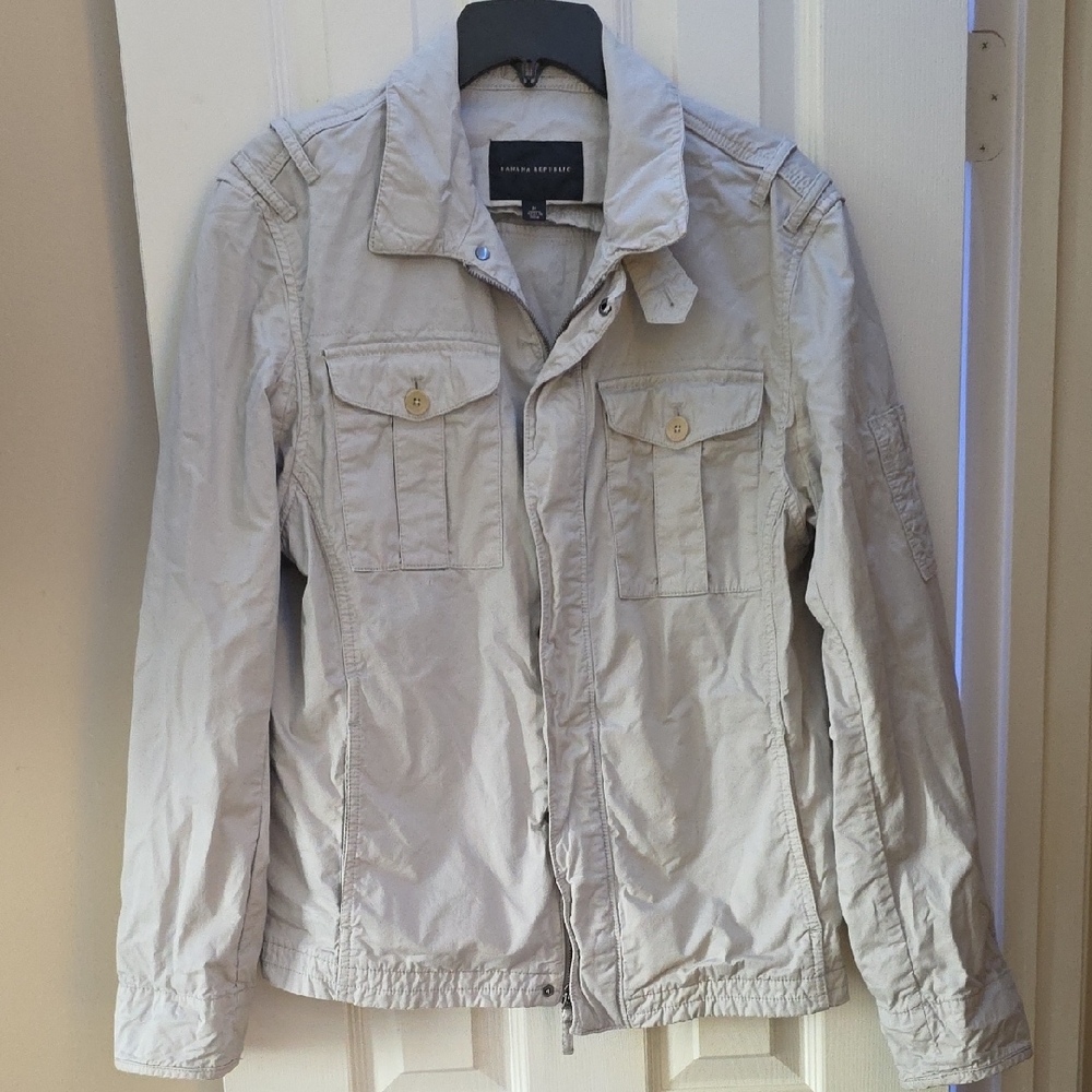 Banana Republic Light Gray Shirt Jacket